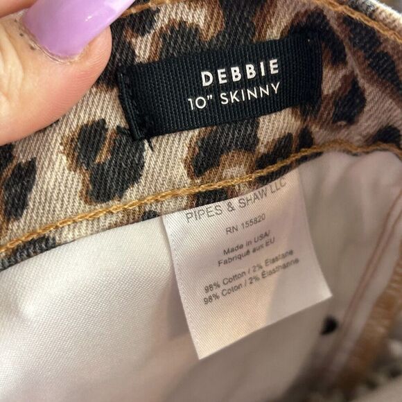 Veronica Beard Leopard Print Jeans Womens 32 Debbie 10" High Rise Skinny - Picture 10 of 10